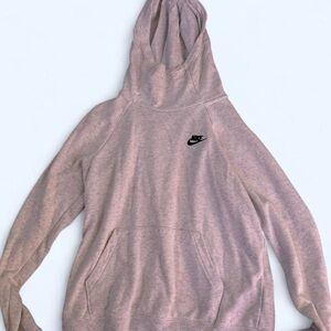 Nike Women's white Hooded Sweatshirt with Black Logo